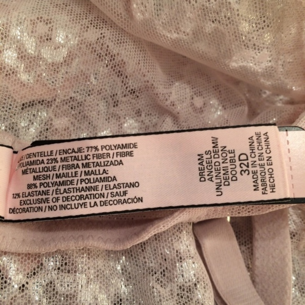 Victoria's Secret Dream Angels Pink & Silver Bra - Picture 3 of 5